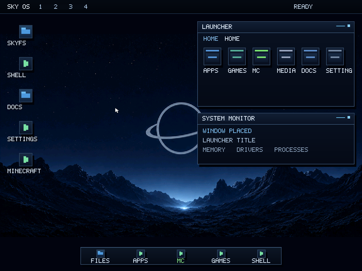 Sky OS desktop preview